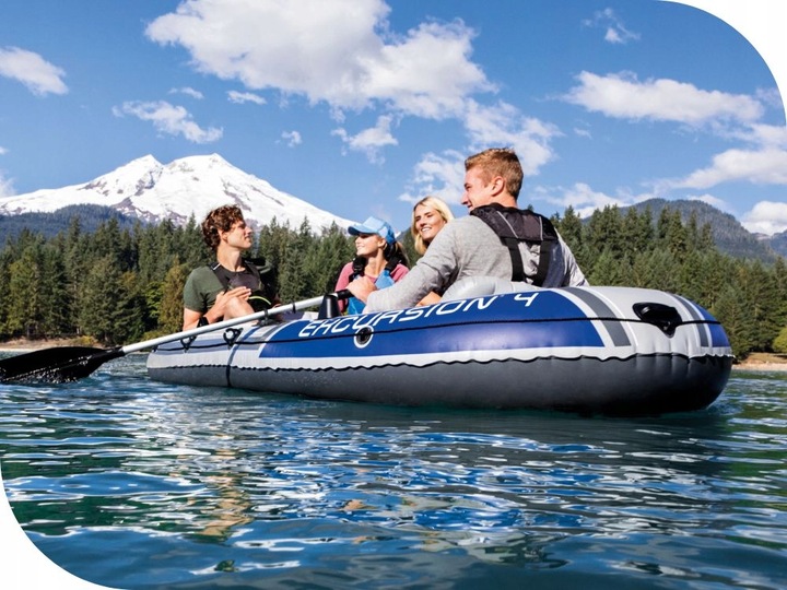 Ponton Wędkarski Excursion 4 os. Intex Pompka + Wiosła 68324 MODEL 2025