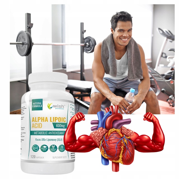 KWAS ALFA LIPONOWY ALA 600mg 120kapsułe MEGA DAWKA