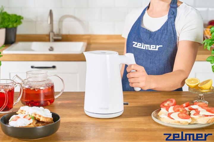 CZAJNIK ELEKTRYCZNY ZELMER BEZPRZEWODOWY STAL NIERDZEWNA CICHY 1L 2200W