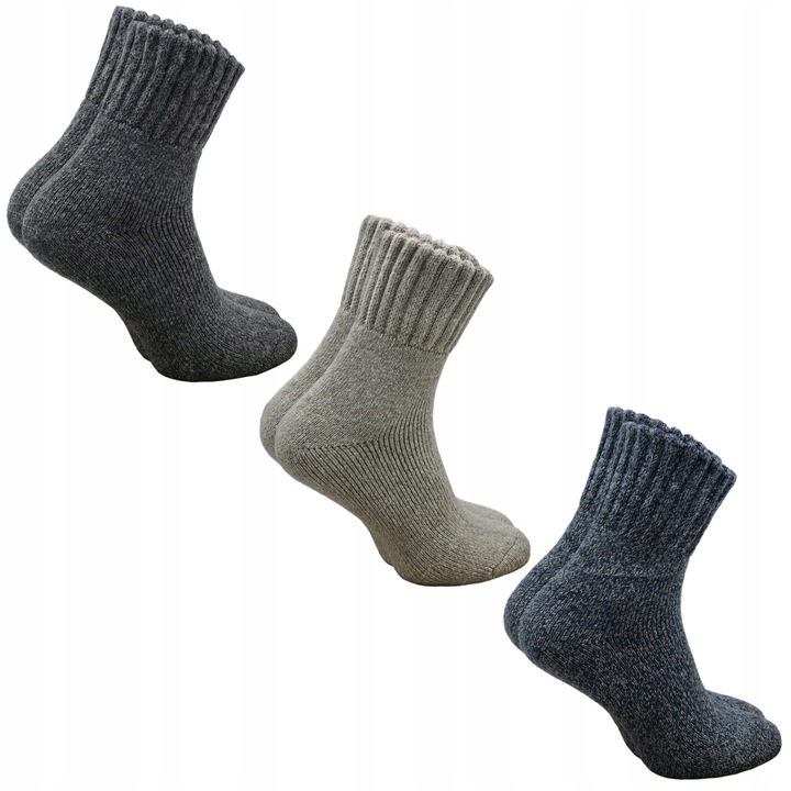 3x SKARPETY męskie Angora CIEPŁE skarpetki Termiczne ZIMOWE grube 39-42