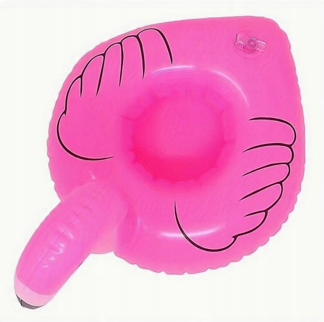 12 x DMUCHANY UCHWYT NA NAPOJE Podstawka Do Drinków FLAMING Podkładka BASEN