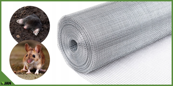 Siatka przeciw Gryzoniom Hodowlana Na Woliery Zgrzewana ocyn 8x8x0,65 25m2