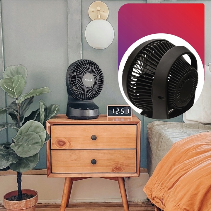 WENTYLATOR WIATRAK BIURKOWY HONEYWELL HTF337 5TRYBÓW CICHA PRACA TIMER