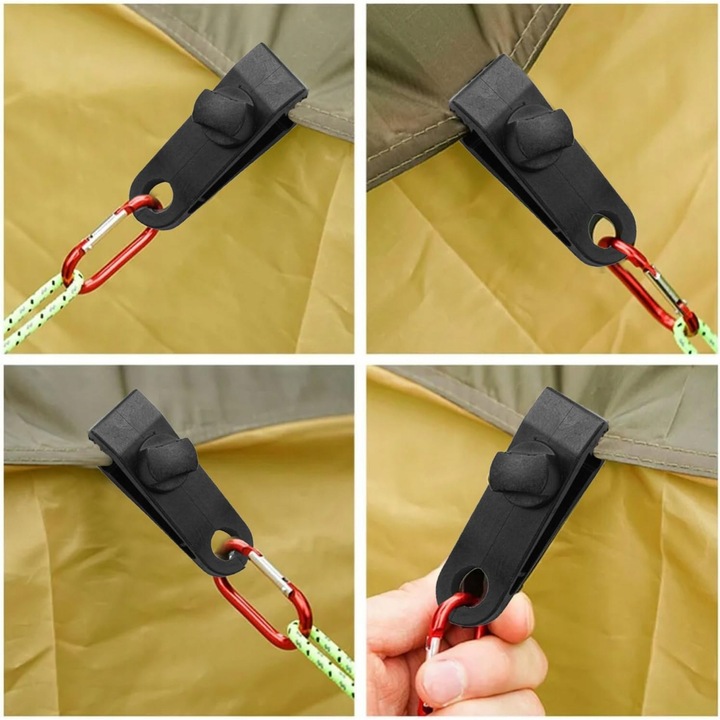 Klips Uchwyt Zaciskowy do Plandek Do Mocowania Żagla Markizy Namiotu 20 szt