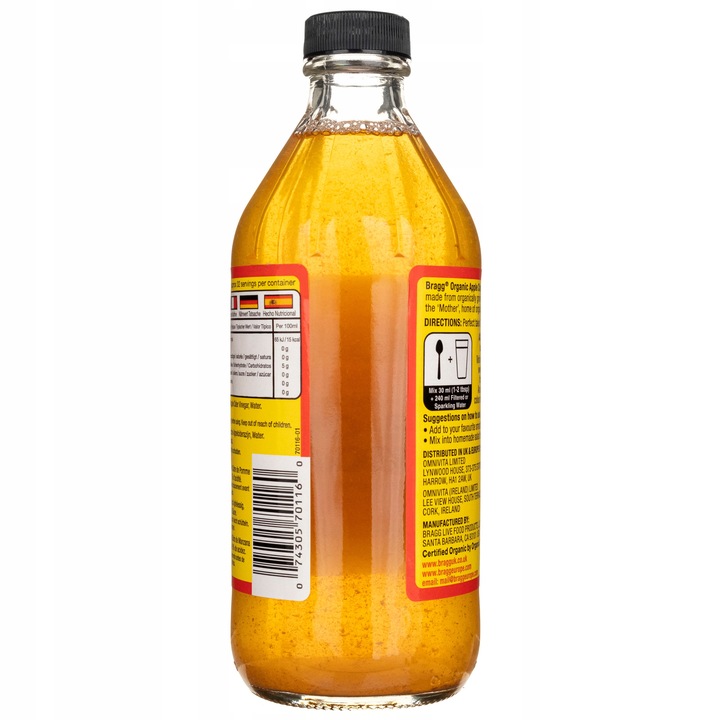 Bragg Organic Apple Cider Vinegar Organiczny Ocet Jabłkowy 473 ml