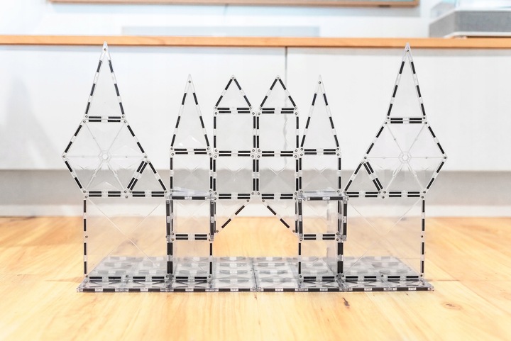 Connetix 34 el. startowe klocki magnetyczne Clear Starter transparentne