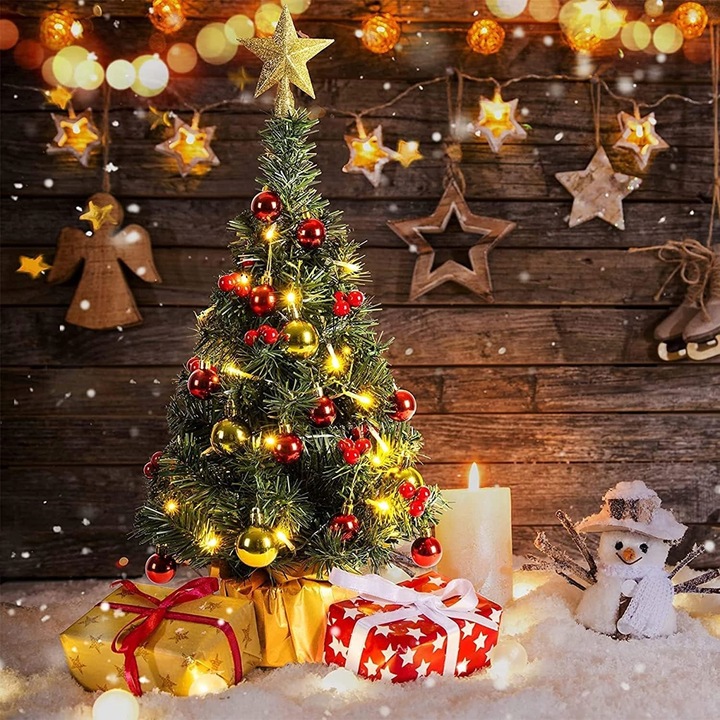 CHOINKA Z OŚWIETLENIEM LED 60cm MINI CHOINKA KOMPLET Z OŚWIETLENIEM CKZ