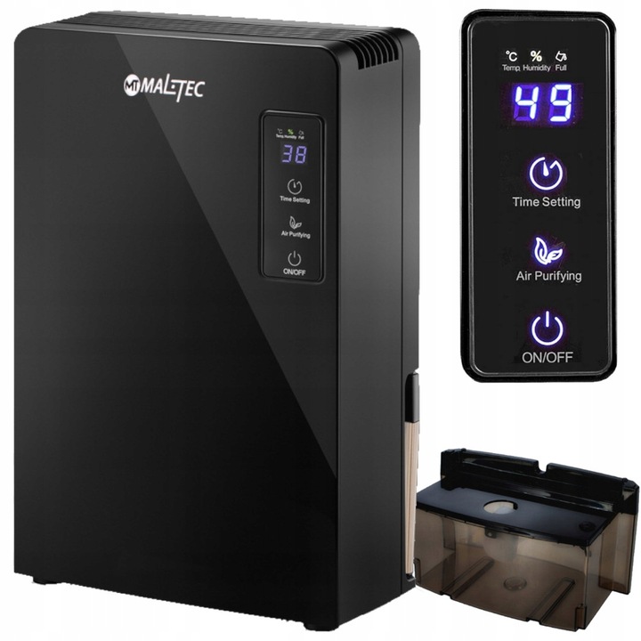 Osuszacz Powietrza Mocny 90W Pochłaniacz Wilgoci Cichy Wydajny Zbiornik 2,2