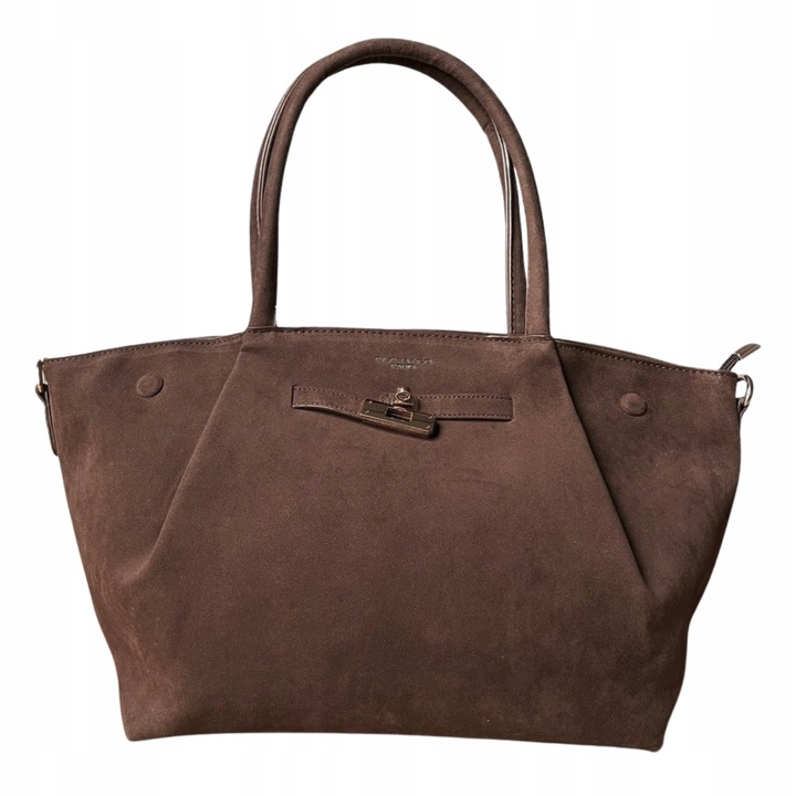 Flora&Co czekoladowa torebka shopper brązowy torebka ciemny brąz A4