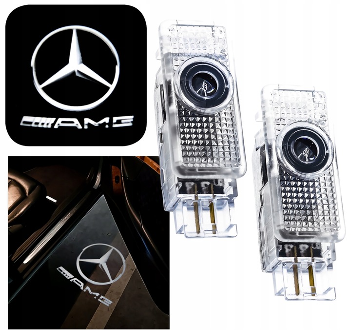 2x LED LOGO PROJEKTORY MERCEDES C KLASA W203 CLK W209 SLK R171 SLR R199