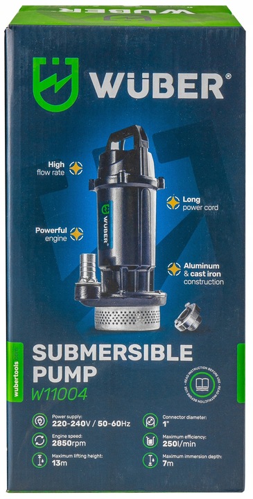 POMPA DO WODY CZYSTEJ BRUDNEJ ŚCIEKÓW SZAMBA Z SITKIEM ZANURZENIOWA 1"