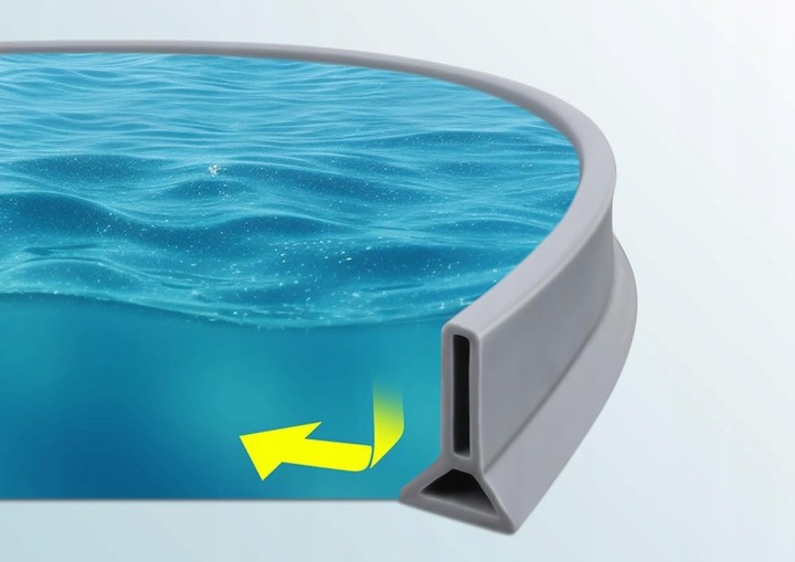 Próg prysznicowy Bariera Zapora wodna 200cm / 2m 50x30mm - SZARY