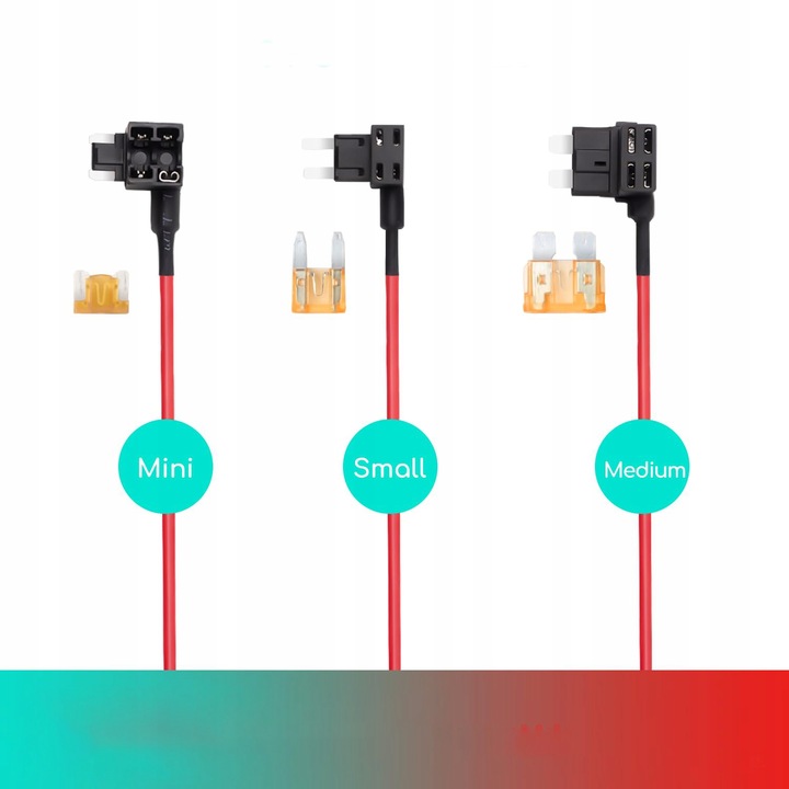 Zestaw Przewodów Do Kamery Samochodowej Micro USB TYP KABEL ACC, BATT ,GND