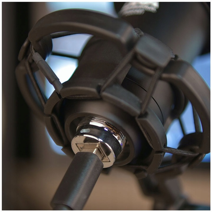 MIKROFON POJEMNOŚCIOWY USB + STATYW UCHWYT POP FILTR KOSZ DNA PODCAST 700