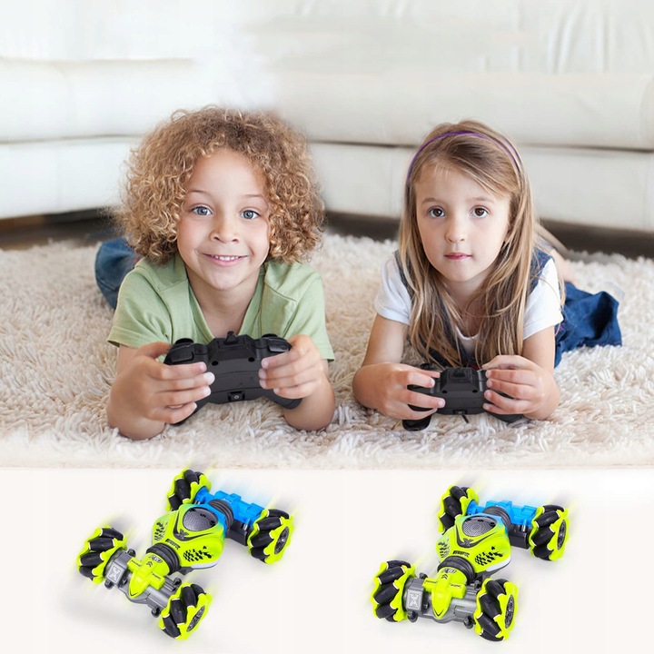 Czujnik gestów RC samochód kaskaderski z lekką muzyką, pilotem Samochody