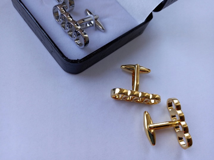 Tytanowe spinki do mankietów EXC dla miłośnika Audi RS + gratis szkatułka