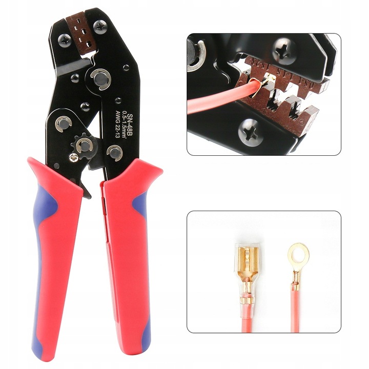 PRASKA ZACISKARKA DO KONEKTORÓW TULEJEK KABLI PRZEWODÓW 1200 SZTUK TULEJEK