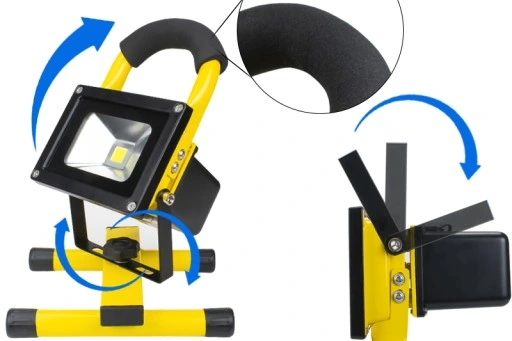 HALOGEN REFLEKTOR 10W BEZPRZEWODOWY AKUMULATOROWY BATERIA NAŚWIETLACZ IP65