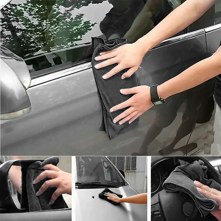 5X RĘCZNIK ŚCIERECZKA Z MIKROFIBRY DO MYCIA OSUSZANIA AUTA 300g 30cm BLACK