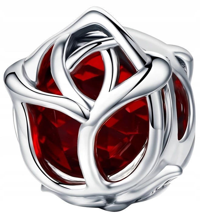 Charms Zawieszka Kwiat Charms Czerwona Róża Charmsy MODA TRUSKY