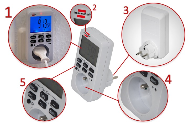 Programator Czasowy z Wyświetlaczem 10 trybów Podświetlenie Pamięć Danych