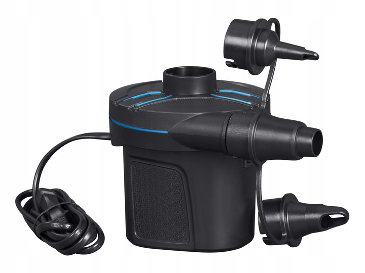 Pompka elektryczna do materaca materaców dmuchanych 220V Bestway 3 końcówki