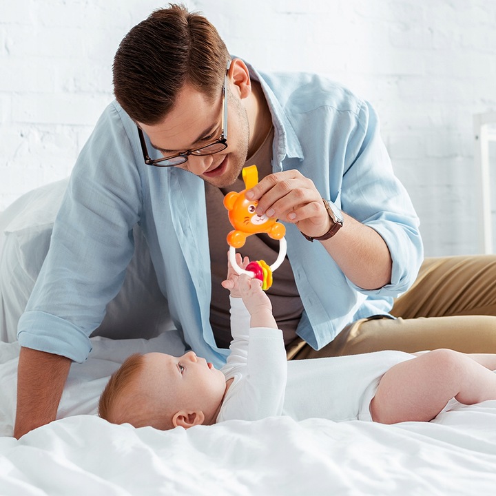 MATA EDUKACYJNA INTERAKTYWNA PIANINKO GRZECHOTKI GRYZAK LUSTERKO DLA DZIECI