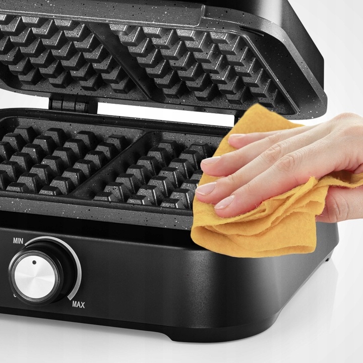 GOFROWNICA 2 DUŻE CHRUPIĄCE GOFRY MOZANO MOCNA 2200W