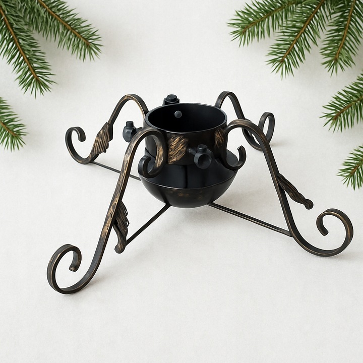 stojak pod choinke na choinkę metalowy Otwór 12 cm stabilny, pojemnik wody