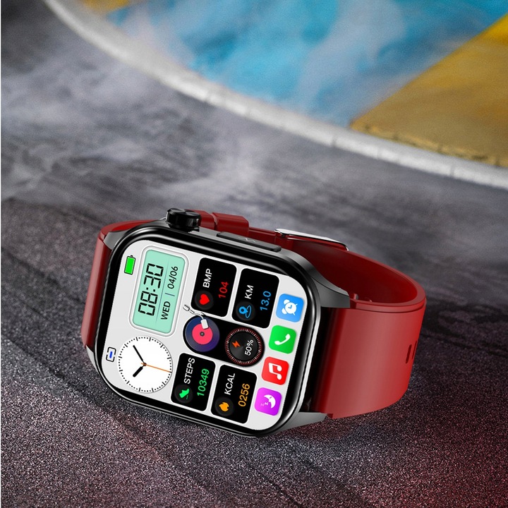 SMARTWATCH ZEGAREK DLA SENIORA EKG POMIAR CUKRU PULS CIŚNIENIE TEMPERATURA