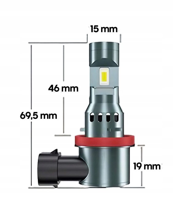 Żarówki LED H11 LED 2x Żarówka Canbus 1:1 MOCNE 6000K X - WHITE N GENERACJA