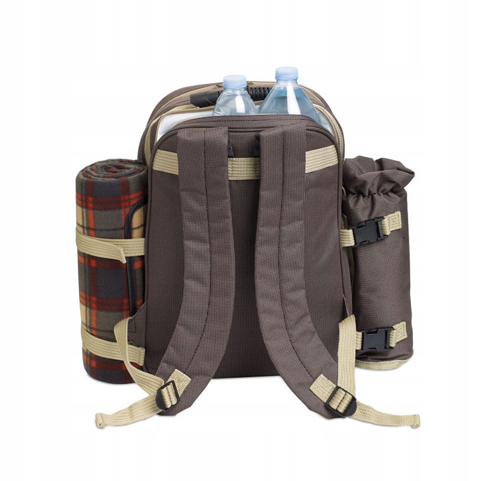 Plecak piknikowy termiczny dla 4 osób z wyposażeniem koc komora na wino