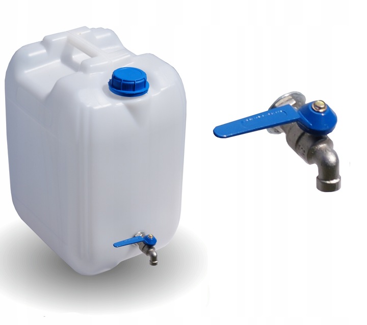 Zbiornik kanister pojemnik bańka na wodę z kranem 20L
