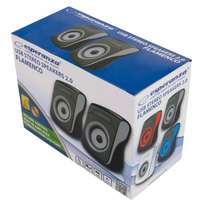 Głośniki Esperanza Flamenco 2.0 Czarno-szare