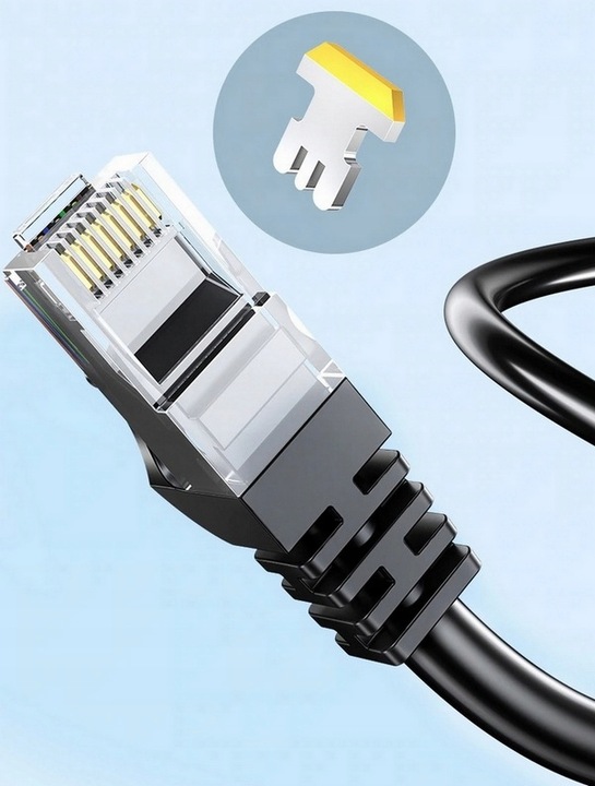 Kabel sieciowy LAN ETHERNET internetowy kat 6 FTP RJ45 30m Skrętka Czarny