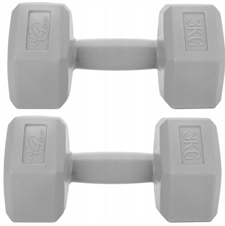 Zestaw Hantli Hantle Bitumiczne Ciężarki do Ćwiczeń Fitness Siłownia 2x 3kg