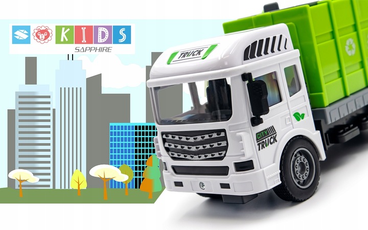 ŚMIECIARKA zdalnie STEROWANA RC DUŻY samochód dla dzieci AUTO Z PILOTEM wóz