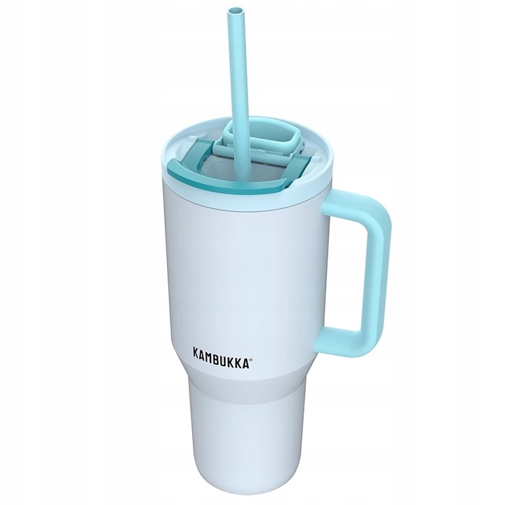 Kubek termiczny ze słomką Kambukka RIO 950 ml - Frosty Coconut