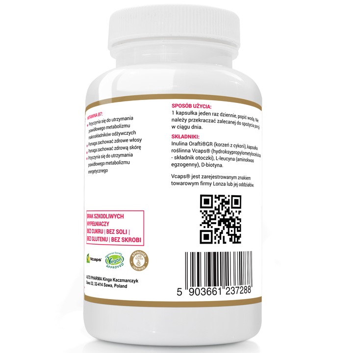 WITAMINA B7 (H) BIOTYNA 2500ug WEGE 2x120 kap