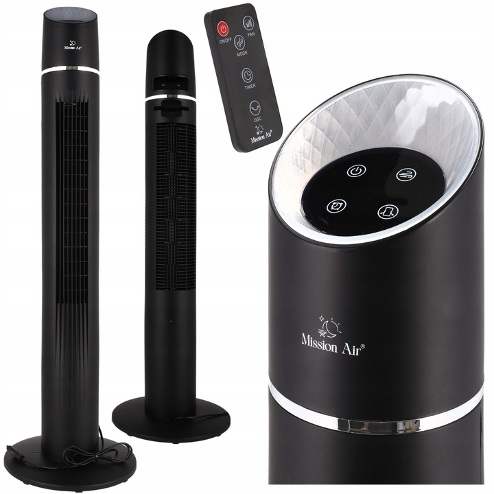 WENTYLATOR KOLUMNOWY wiatrak podłogowy stojący Mission Air FAN TIMER SWING