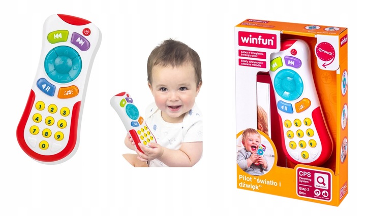 SMILY PLAY Edukacyjny interaktywny pilot TV czarny