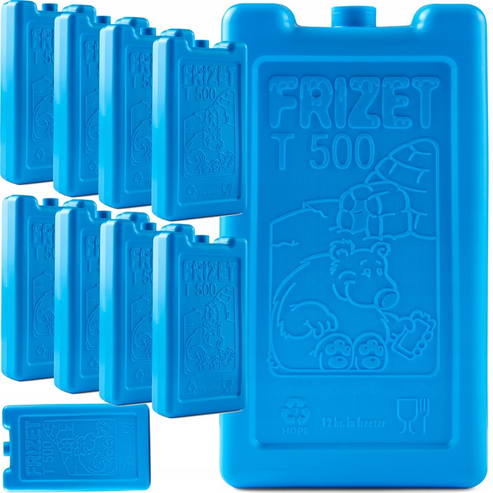 10x WKŁADY MROŻĄCE ŻELOWE DO LODÓWKA TURYSTYCZNA 10 SZTUK MEGA DUŻE 500ml