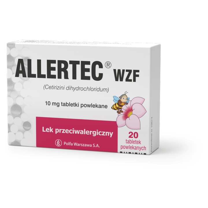 3x Allertec WZF 10 mg 20tabletek LEK przeciwhistaminowy alergia (60tab)