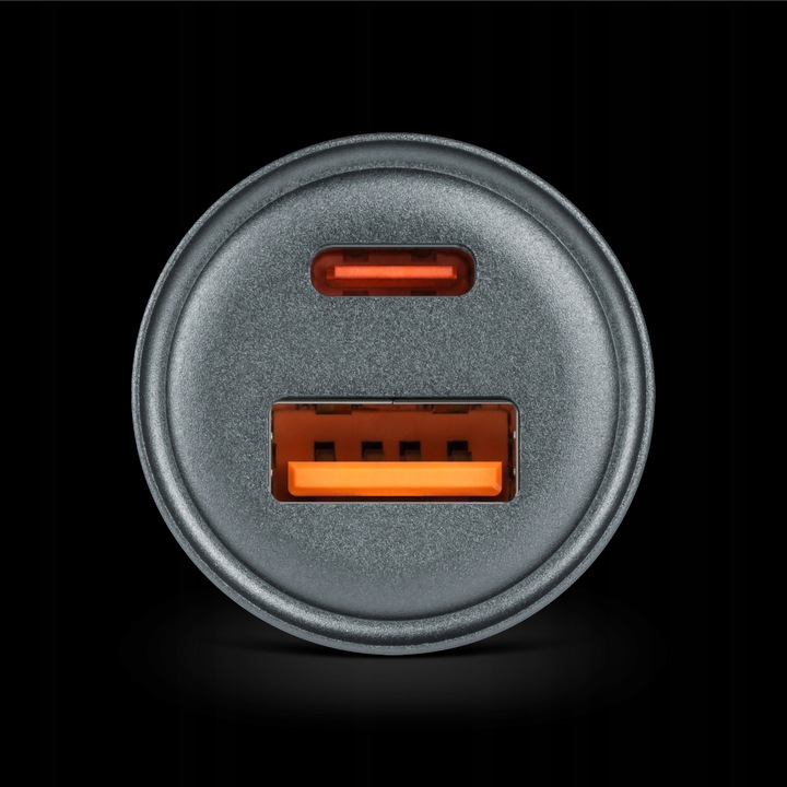 Szybka ładowarka samochodowa 30W USB C do zapalniczki 12-24V QC PD mocna