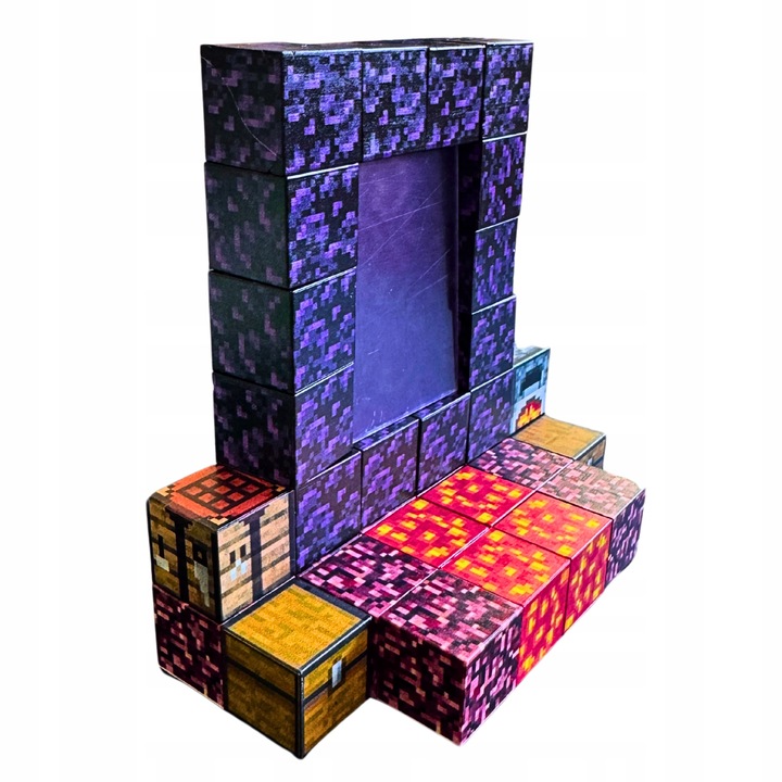 Klocki Magnetyczne Zestaw Klocków Edukacyjnych Na Magnes 32 SZT. + LUDZIK