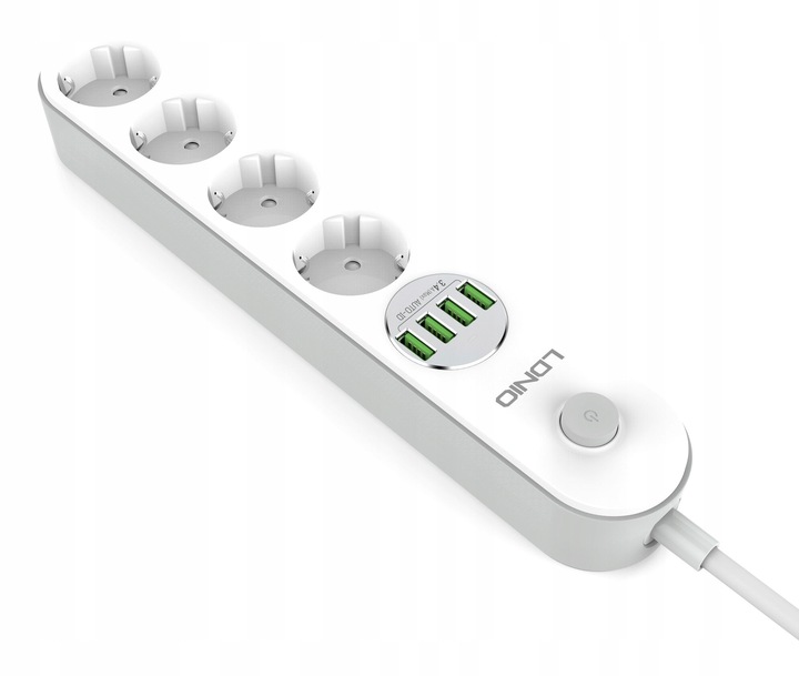 Listwa zasilająca Ldnio SE4432 z ładowarką USB