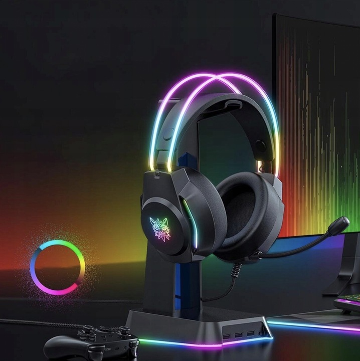 ONIKUMA X26 Słuchawki Nauszne Gamingowe Przewodowe z Mikrofonem do PC RGB