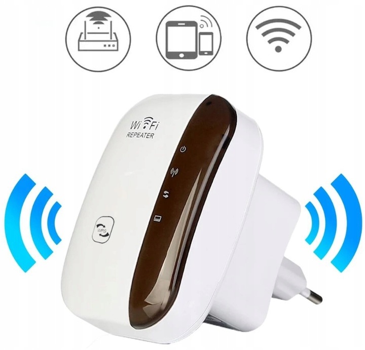 Wzmacniacz Sygnału Wi-FI Mocny Repeater Access Point Router 300 Mb/s 2.4GHz