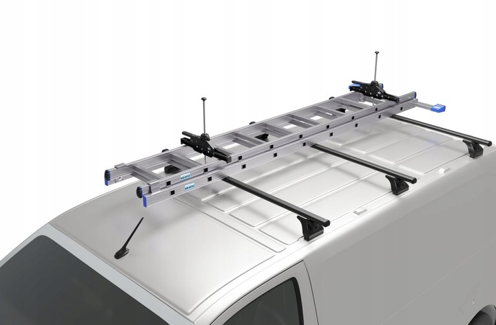 Zestaw uchwytów do mocowania drabin na bagażnikach dachowych samochodów