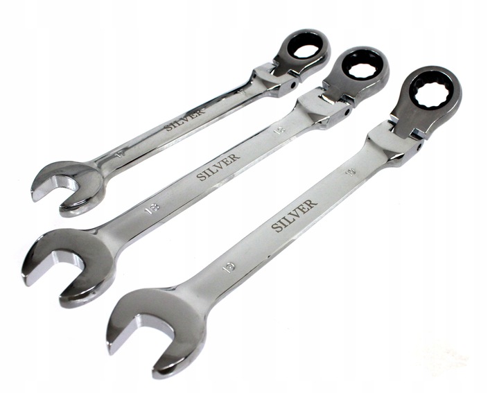 KLUCZE PŁASKO OCZKOWE Z GRZECHOTKĄ ŁAMANE 8-19 12e